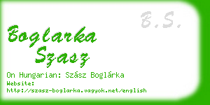 boglarka szasz business card