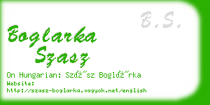 boglarka szasz business card